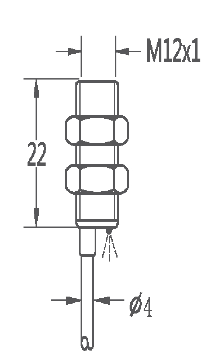 M12接近開(kāi)關(guān)尺寸圖